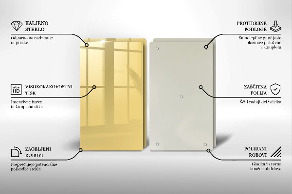 Glas Ceranfeldabdeckung Gelb
