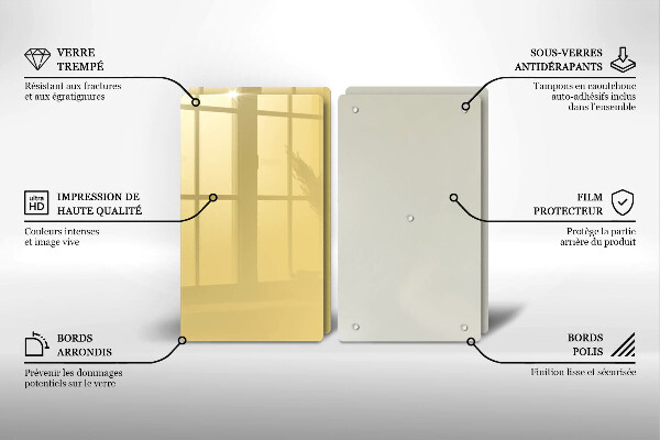Glas Ceranfeldabdeckung Gelb