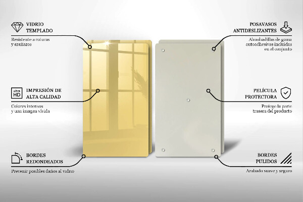Glas Ceranfeldabdeckung Gelb