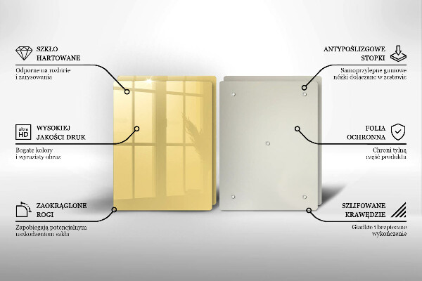 Glas Ceranfeldabdeckung Gelb