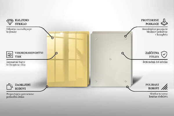 Glas Ceranfeldabdeckung Gelb