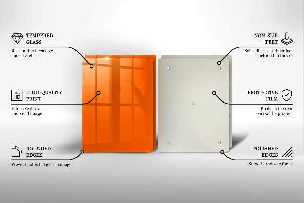 Glas Ceranfeldabdeckung orange Farbe