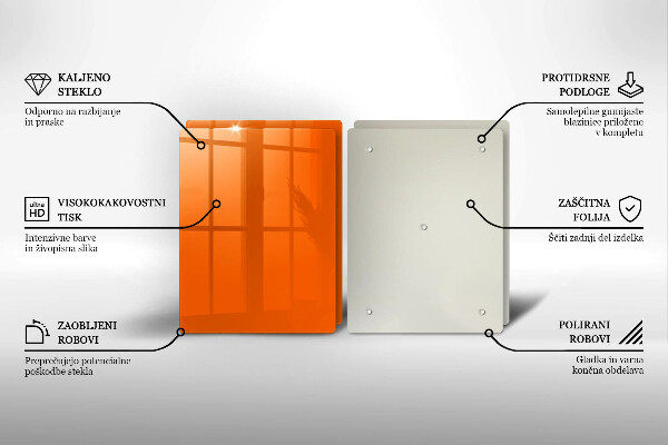 Glas Ceranfeldabdeckung orange Farbe