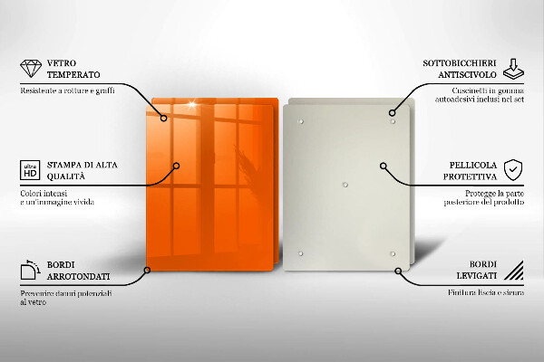 Glas Ceranfeldabdeckung orange Farbe