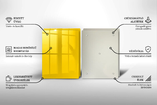 Glas Ceranfeldabdeckung Gelb