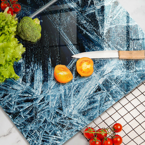 Glas Herdabdeckplatte Struktur aus scharfem Eis