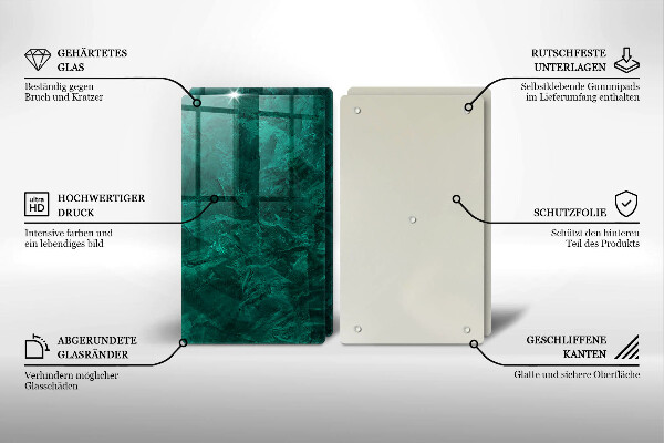 Glas Herdabdeckplatte Steinhintergrundtextur