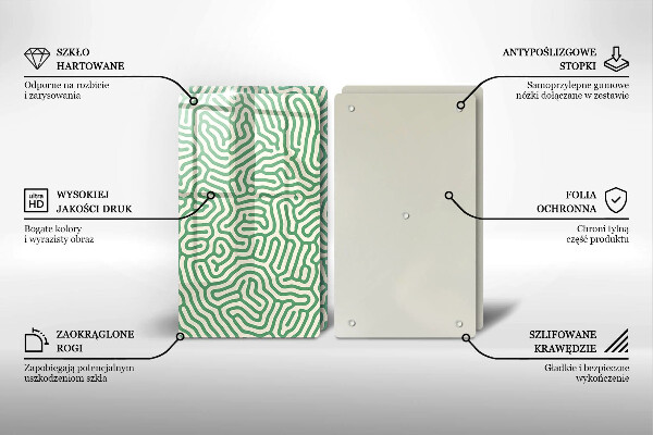 Glas Herdabdeckplatte Abstrakte Linien