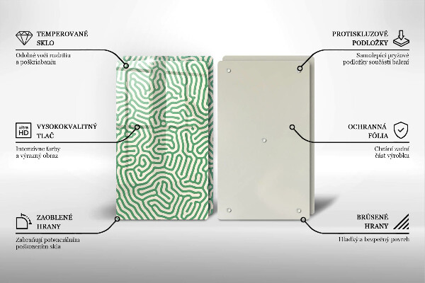 Glas Herdabdeckplatte Abstrakte Linien