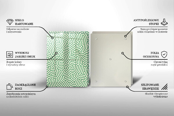Glas Herdabdeckplatte Abstrakte Linien