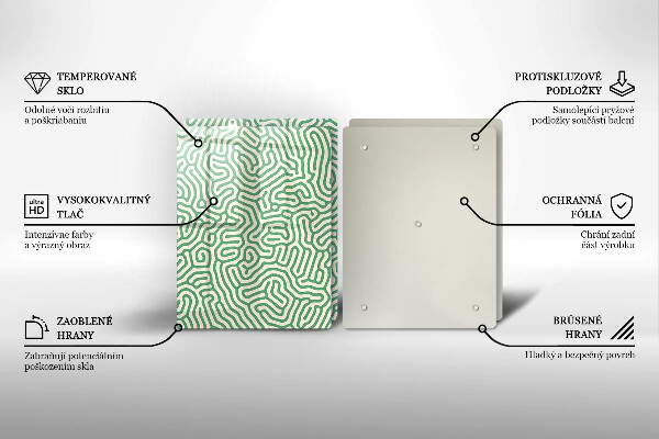Glas Herdabdeckplatte Abstrakte Linien