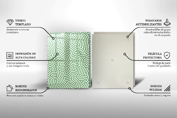 Glas Herdabdeckplatte Abstrakte Linien