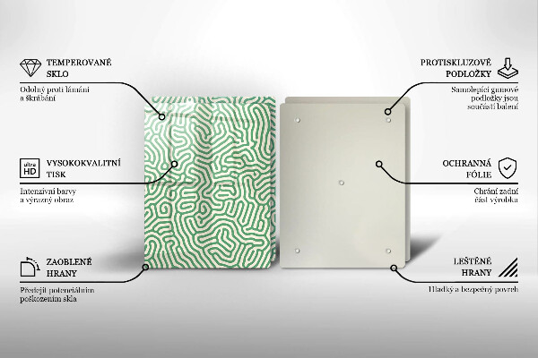 Glas Herdabdeckplatte Abstrakte Linien