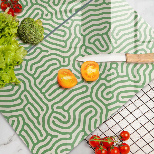 Glas Herdabdeckplatte Abstrakte Linien