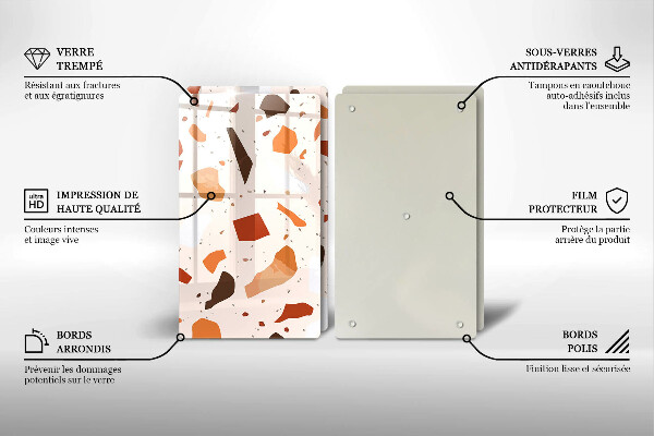 Glas Ceranfeldabdeckung Dekoratives Steinzeug