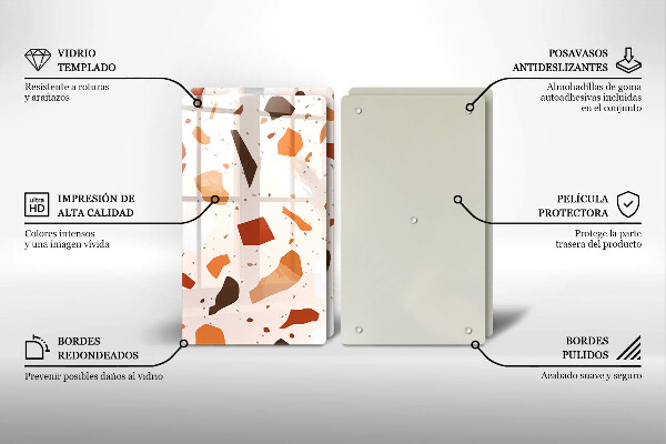 Glas Ceranfeldabdeckung Dekoratives Steinzeug