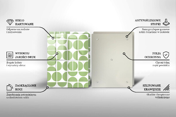 Glas Herdabdeckplatte Muster aus Boho-Formen