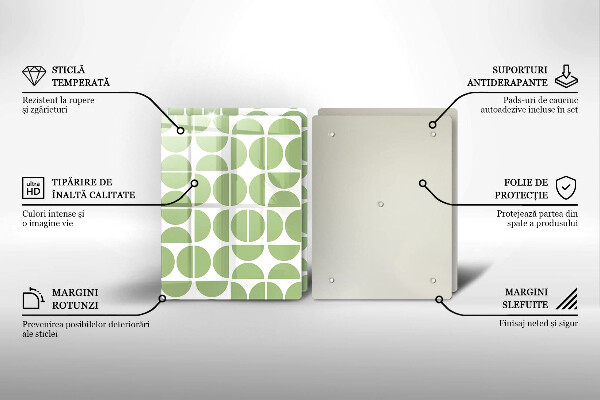 Glas Herdabdeckplatte Muster aus Boho-Formen