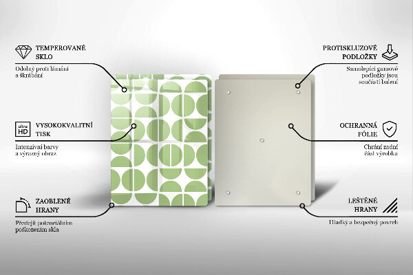 Glas Herdabdeckplatte Muster aus Boho-Formen