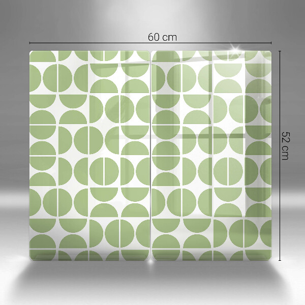 Glas Herdabdeckplatte Muster aus Boho-Formen