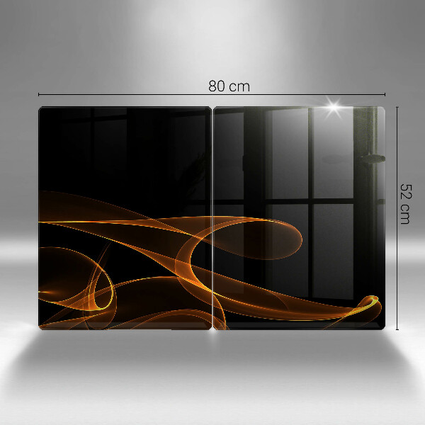 Glas Herdabdeckplatte Abstrakte Linien