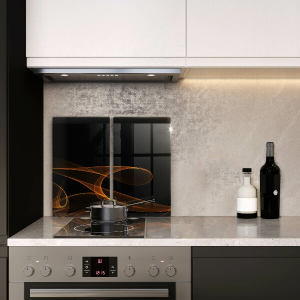 Glas Herdabdeckplatte Abstrakte Linien