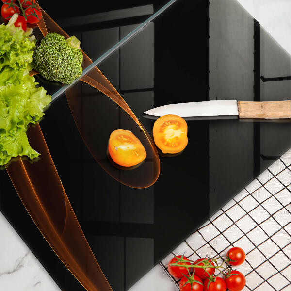 Glas Herdabdeckplatte Abstrakte Linien