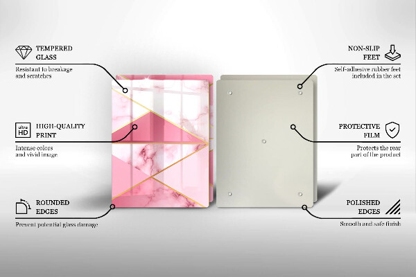 Glas Herdabdeckplatte Geometrischer Marmor
