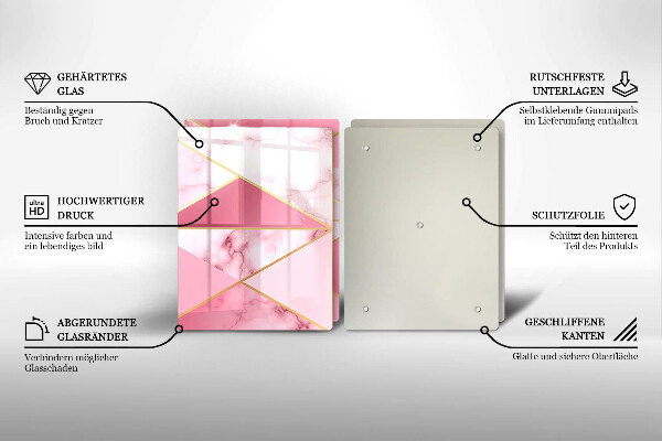 Glas Herdabdeckplatte Geometrischer Marmor