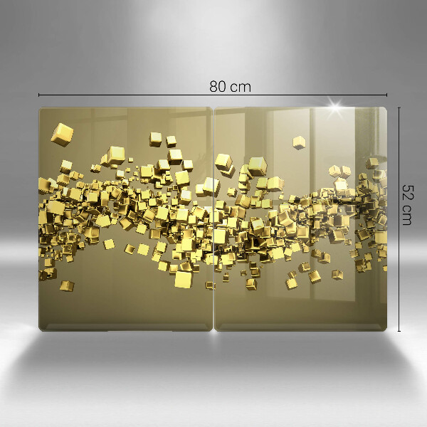 Glas Herdabdeckplatte Abstrakte 3D-Geometrie