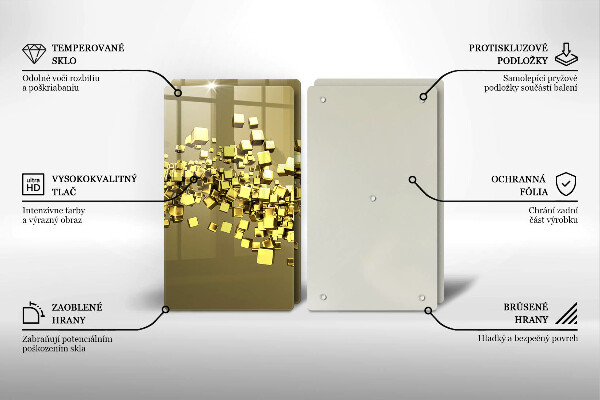 Glas Herdabdeckplatte Abstrakte 3D-Geometrie