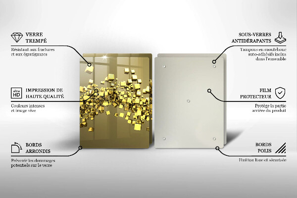 Glas Herdabdeckplatte Abstrakte 3D-Geometrie