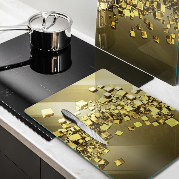 Glas Herdabdeckplatte Abstrakte 3D-Geometrie