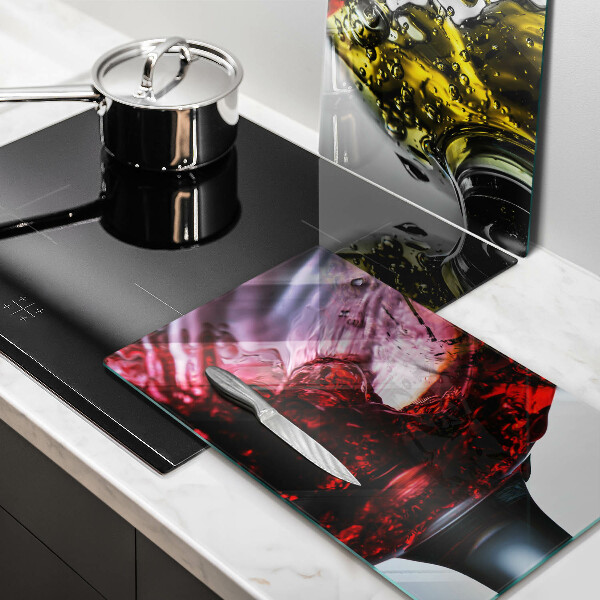 Glas Herdabdeckplatte Gläser Wein