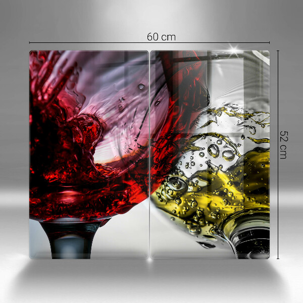 Glas Herdabdeckplatte Gläser Wein