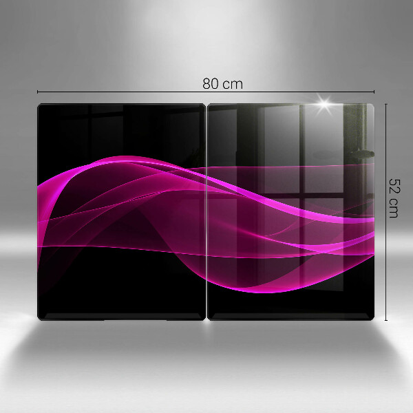 Glas Herdabdeckplatte Rosa Abstraktion