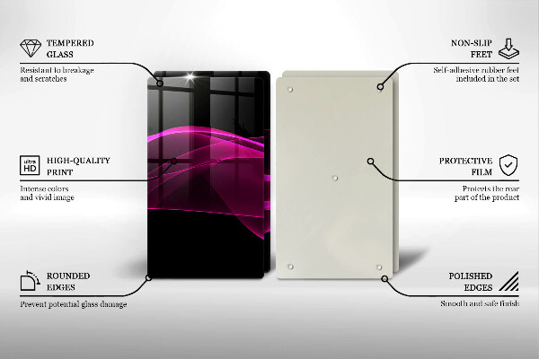 Glas Herdabdeckplatte Rosa Abstraktion