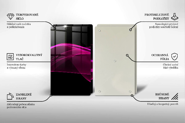 Glas Herdabdeckplatte Rosa Abstraktion