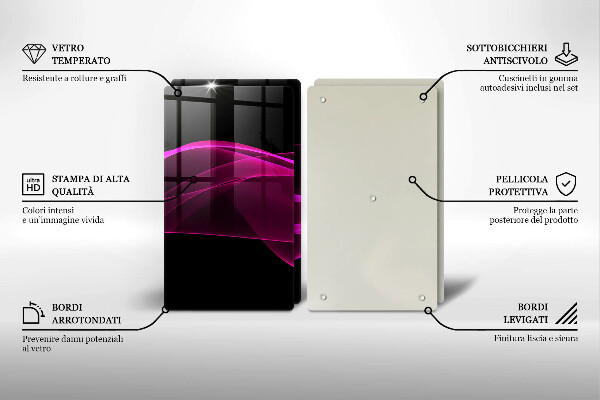 Glas Herdabdeckplatte Rosa Abstraktion