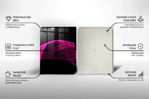 Glas Herdabdeckplatte Rosa Abstraktion