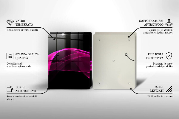 Glas Herdabdeckplatte Rosa Abstraktion