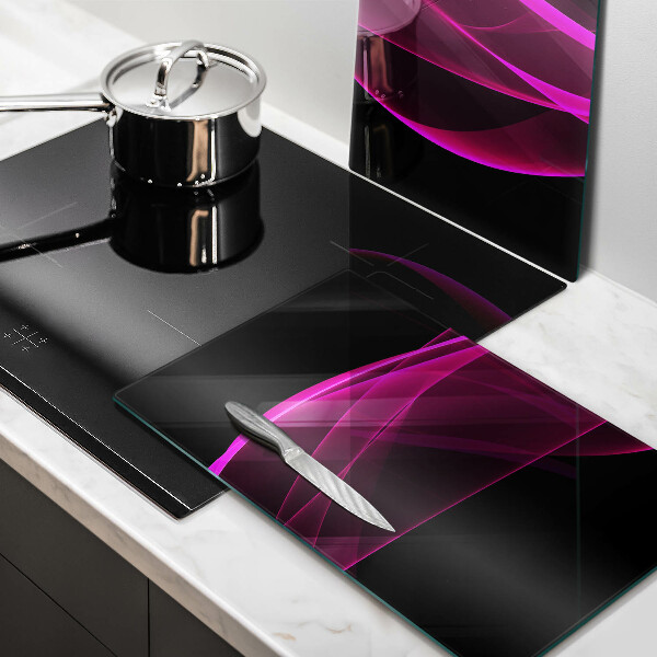 Glas Herdabdeckplatte Rosa Abstraktion