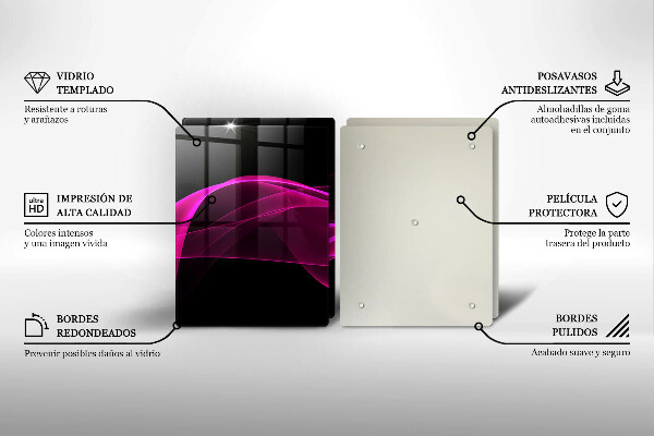 Glas Herdabdeckplatte Rosa Abstraktion