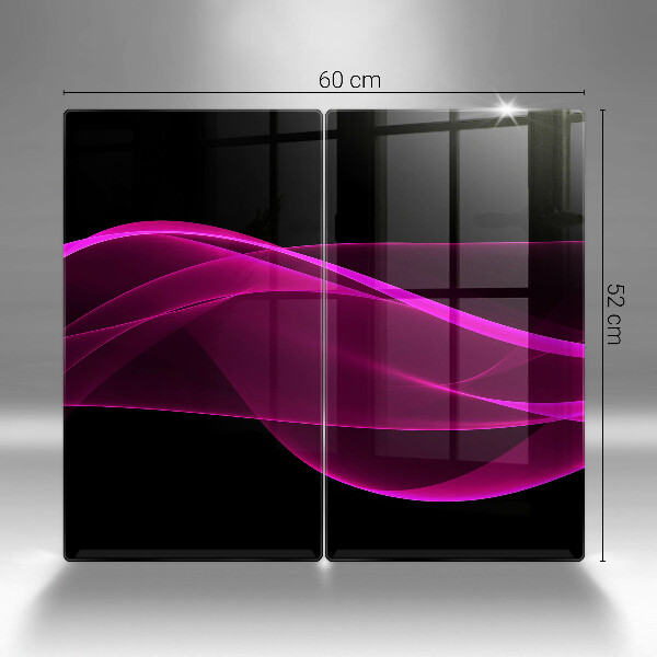 Glas Herdabdeckplatte Rosa Abstraktion