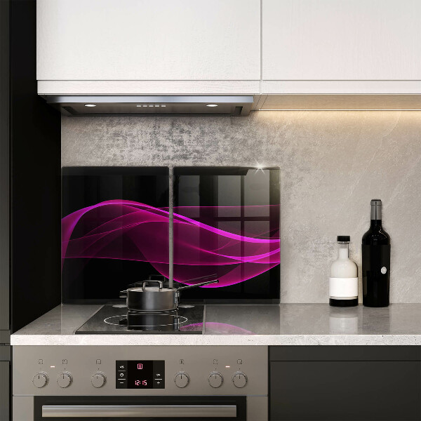 Glas Herdabdeckplatte Rosa Abstraktion