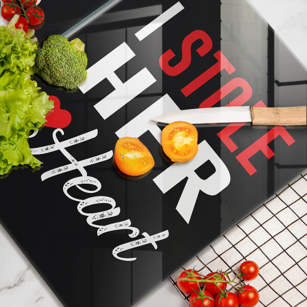 Glas Herdabdeckplatte Inschrift Satz Muster