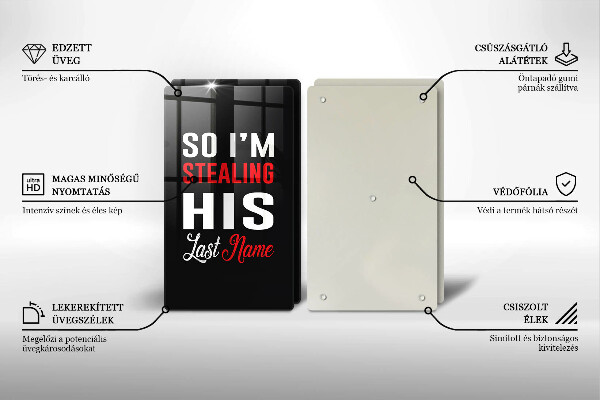 Glas Herdabdeckplatte Inschrift Satz Muster