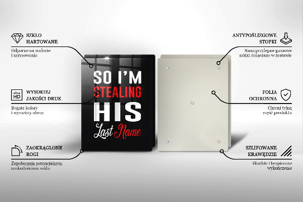 Glas Herdabdeckplatte Inschrift Satz Muster