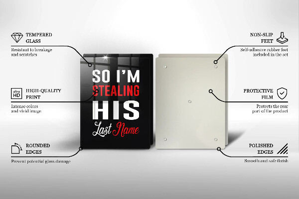 Glas Herdabdeckplatte Inschrift Satz Muster