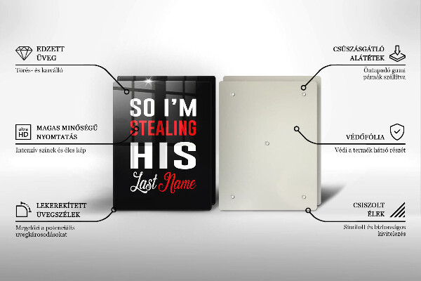 Glas Herdabdeckplatte Inschrift Satz Muster